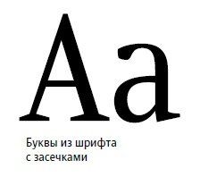 Шрифт для вывески с засечками