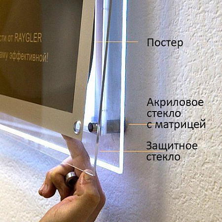 Круглая рекламная световая панель кристалайт